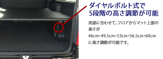 ハイエース 超便利アイテムベッドキット